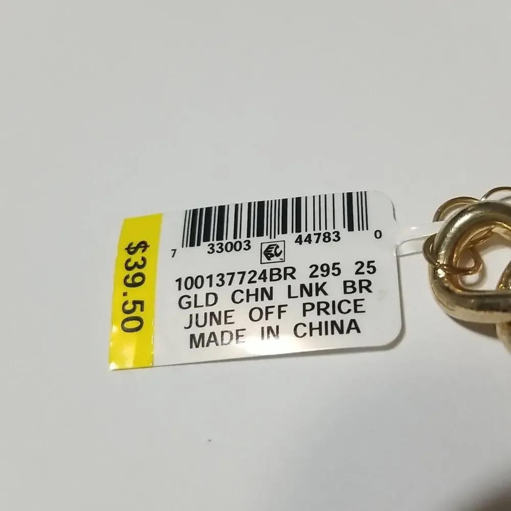 NWT Charter Club Gold Tone Chain Link Bracelet